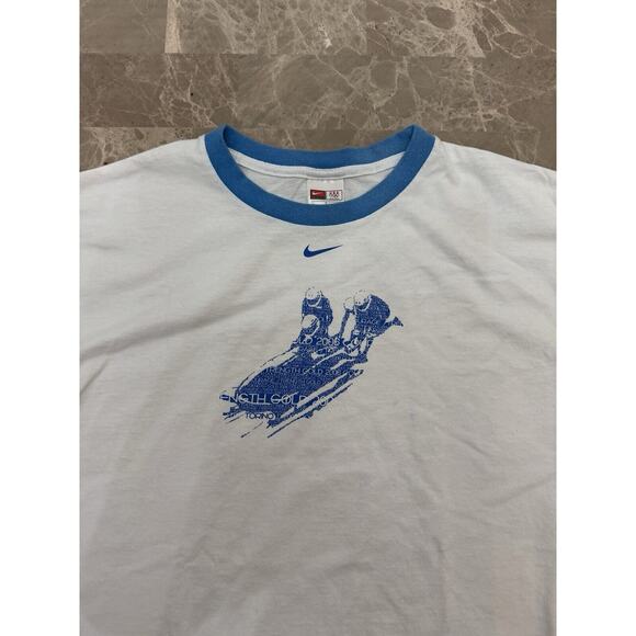 Vintage Y2K Nike Center Swoosh 2006 Olympic Games Ringer Shirt Large - Picture 2 of 9